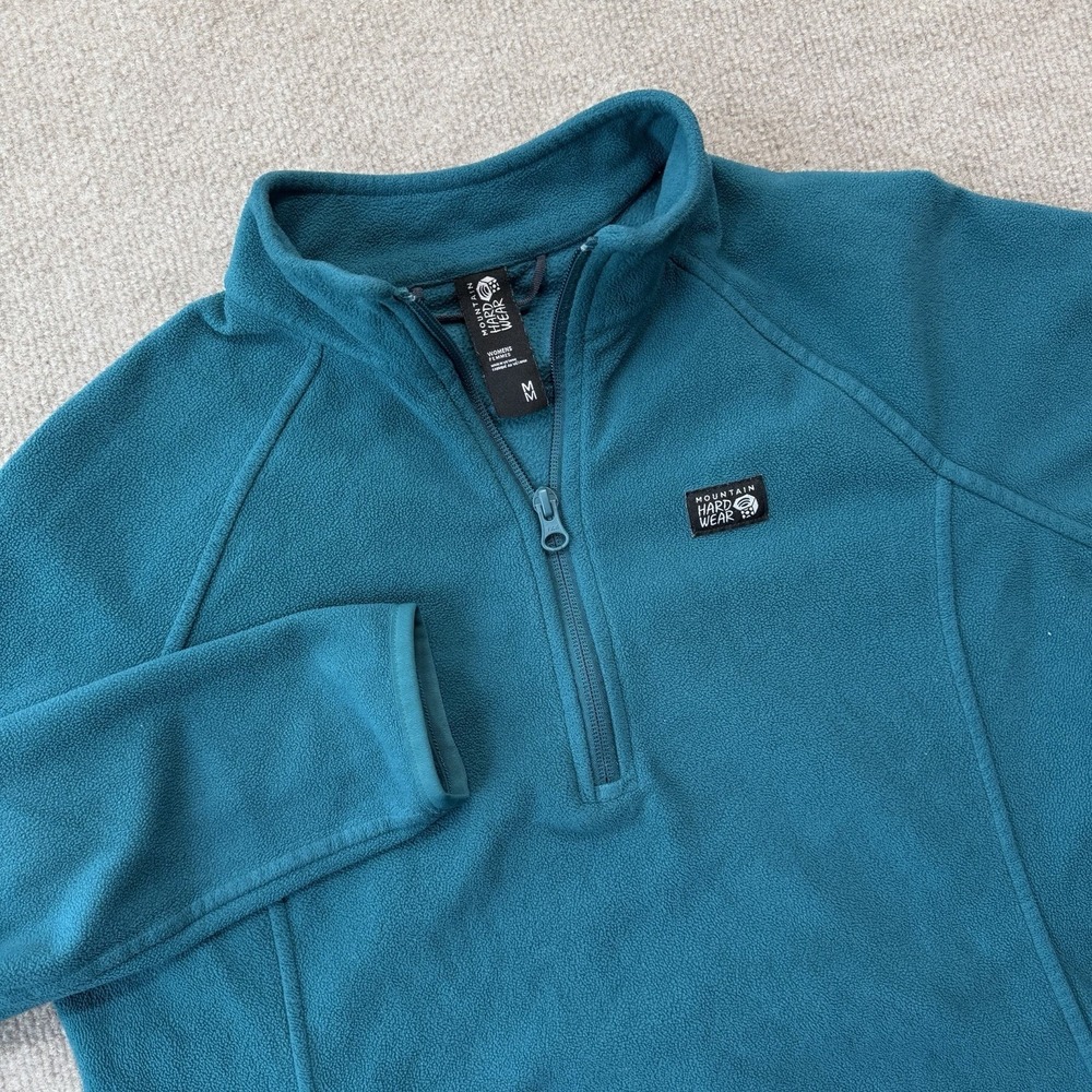 Mountain Hardwear Microchill Teal Fleece 1/4 Zip Top Woman's Size Medium